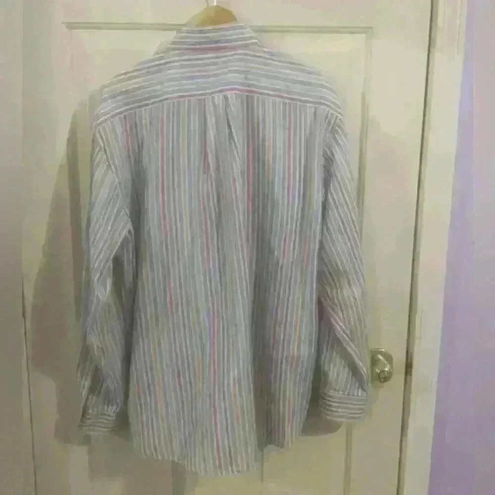 Alan Flusser Men’s XL Multicolor Striped Long Sleeve - Picture 3 of 8